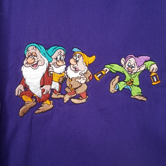 Vintage Disney Snow White and the Seven Dwarfs Button Down Shirt - Sz L - Picture 4 of 16